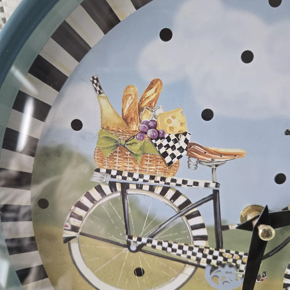 MacKenzie-Childs Bike Ride Retro-Style Clock - Picture 9 of 10
